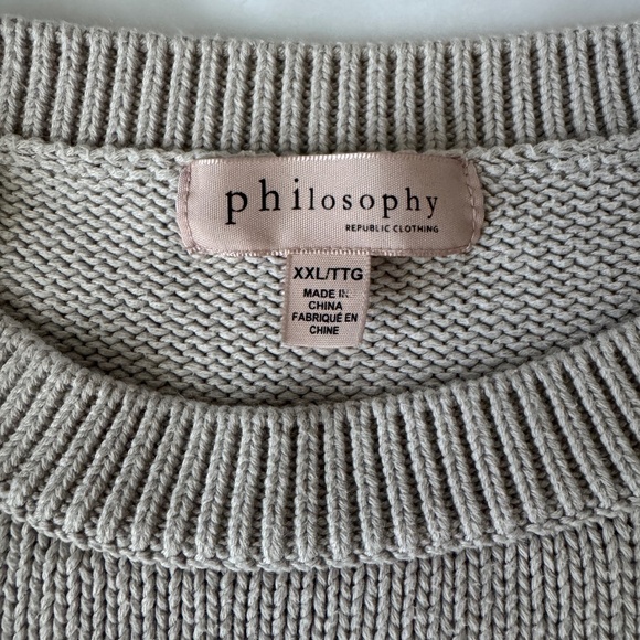 Phylosophy - Tan Crew Neck Knit - Picture 5 of 7